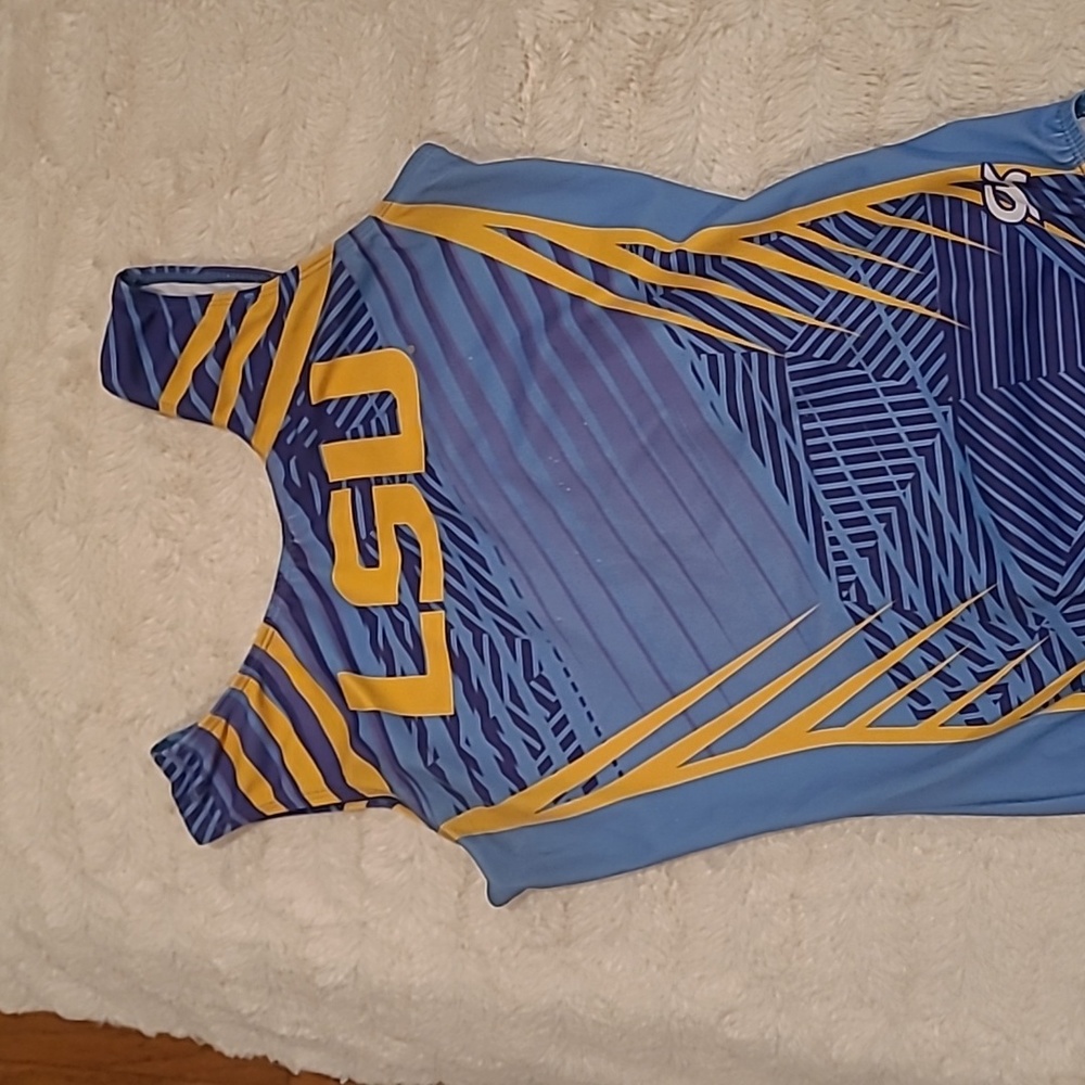 LSU womens gymnastics leotard